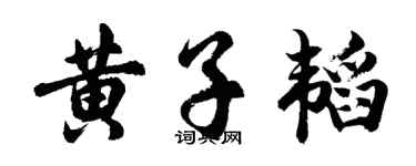 胡问遂黄子韬行书个性签名怎么写