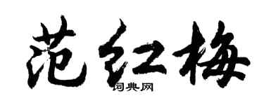 胡问遂范红梅行书个性签名怎么写