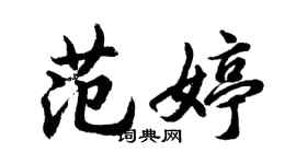 胡问遂范婷行书个性签名怎么写