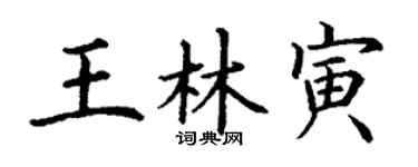 丁谦王林寅楷书个性签名怎么写