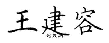 丁谦王建容楷书个性签名怎么写