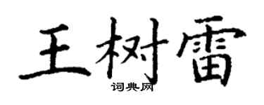 丁谦王树雷楷书个性签名怎么写