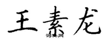 丁谦王素龙楷书个性签名怎么写