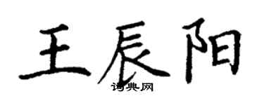 丁谦王辰阳楷书个性签名怎么写