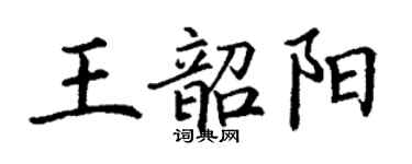 丁谦王韶阳楷书个性签名怎么写