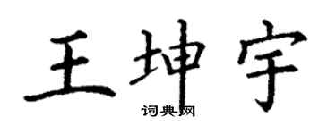 丁谦王坤宇楷书个性签名怎么写