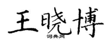 丁谦王晓博楷书个性签名怎么写