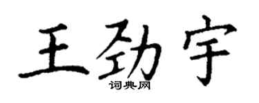 丁谦王劲宇楷书个性签名怎么写