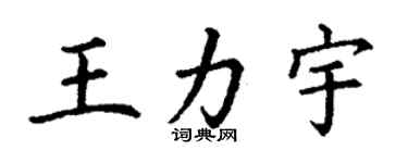 丁谦王力宇楷书个性签名怎么写
