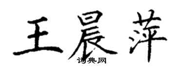 丁谦王晨萍楷书个性签名怎么写
