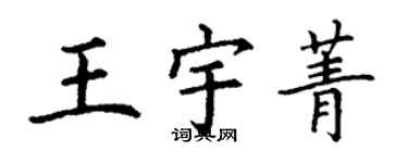 丁谦王宇菁楷书个性签名怎么写