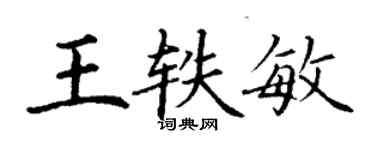 丁谦王轶敏楷书个性签名怎么写