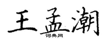 丁谦王孟潮楷书个性签名怎么写