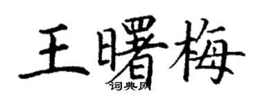 丁谦王曙梅楷书个性签名怎么写