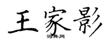丁谦王家影楷书个性签名怎么写