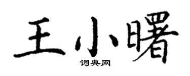 丁谦王小曙楷书个性签名怎么写