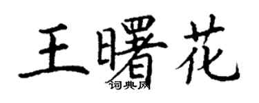 丁谦王曙花楷书个性签名怎么写