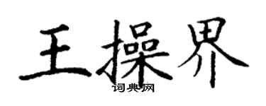 丁谦王操界楷书个性签名怎么写