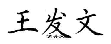 丁谦王发文楷书个性签名怎么写