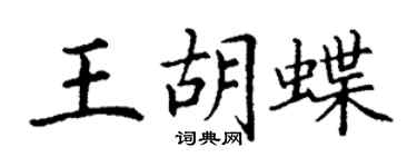 丁谦王胡蝶楷书个性签名怎么写