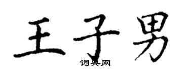 丁谦王子男楷书个性签名怎么写