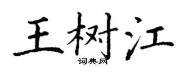 丁谦王树江楷书个性签名怎么写