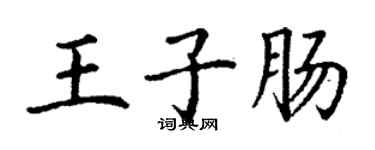 丁谦王子肠楷书个性签名怎么写