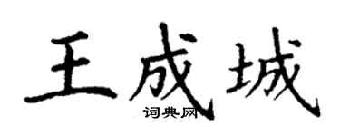 丁谦王成城楷书个性签名怎么写