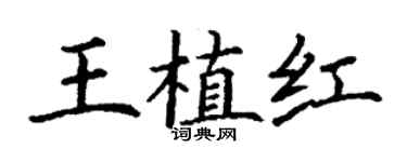 丁谦王植红楷书个性签名怎么写