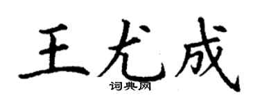 丁谦王尤成楷书个性签名怎么写