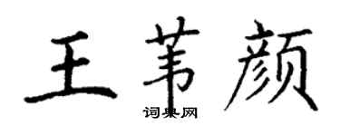 丁谦王苇颜楷书个性签名怎么写
