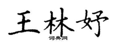 丁谦王林妤楷书个性签名怎么写