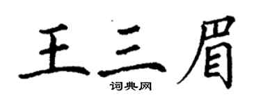 丁谦王三眉楷书个性签名怎么写
