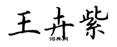 丁谦王卉紫楷书个性签名怎么写