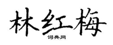 丁谦林红梅楷书个性签名怎么写