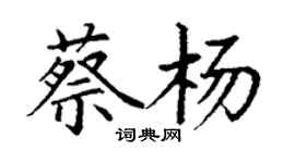 丁谦蔡杨楷书个性签名怎么写