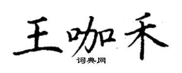丁谦王咖禾楷书个性签名怎么写