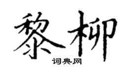 丁谦黎柳楷书个性签名怎么写