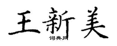 丁谦王新美楷书个性签名怎么写