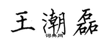 何伯昌王潮磊楷书个性签名怎么写
