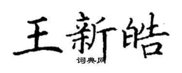 丁谦王新皓楷书个性签名怎么写