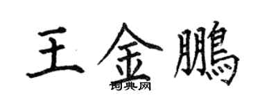 何伯昌王金鹏楷书个性签名怎么写
