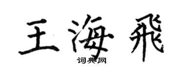 何伯昌王海飞楷书个性签名怎么写