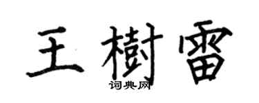 何伯昌王树雷楷书个性签名怎么写