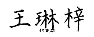 何伯昌王琳梓楷书个性签名怎么写