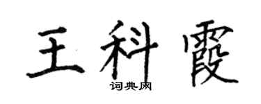 何伯昌王科霞楷书个性签名怎么写