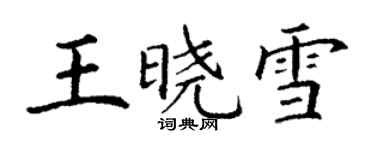 丁谦王晓雪楷书个性签名怎么写