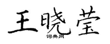 丁谦王晓莹楷书个性签名怎么写