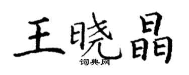 丁谦王晓晶楷书个性签名怎么写