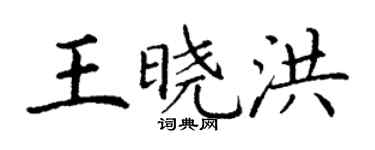 丁谦王晓洪楷书个性签名怎么写